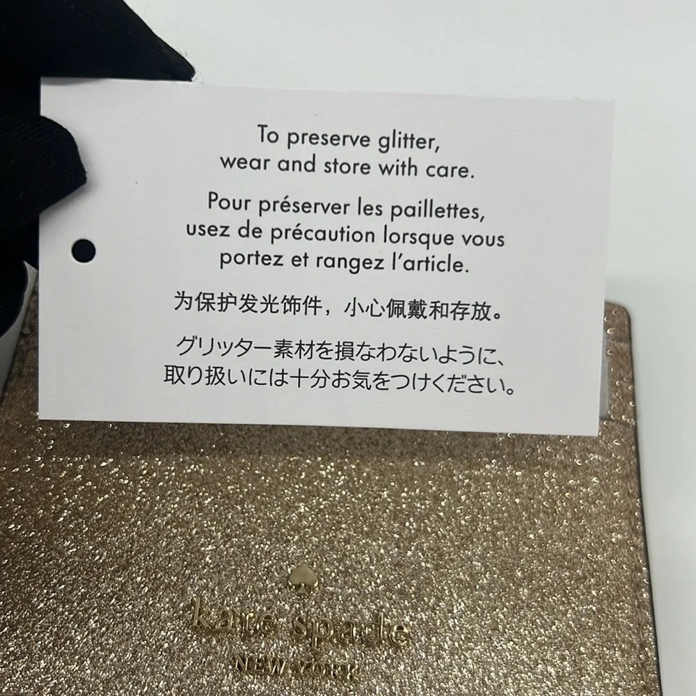 Kate Spade Glimmer Small Slim Card Gold